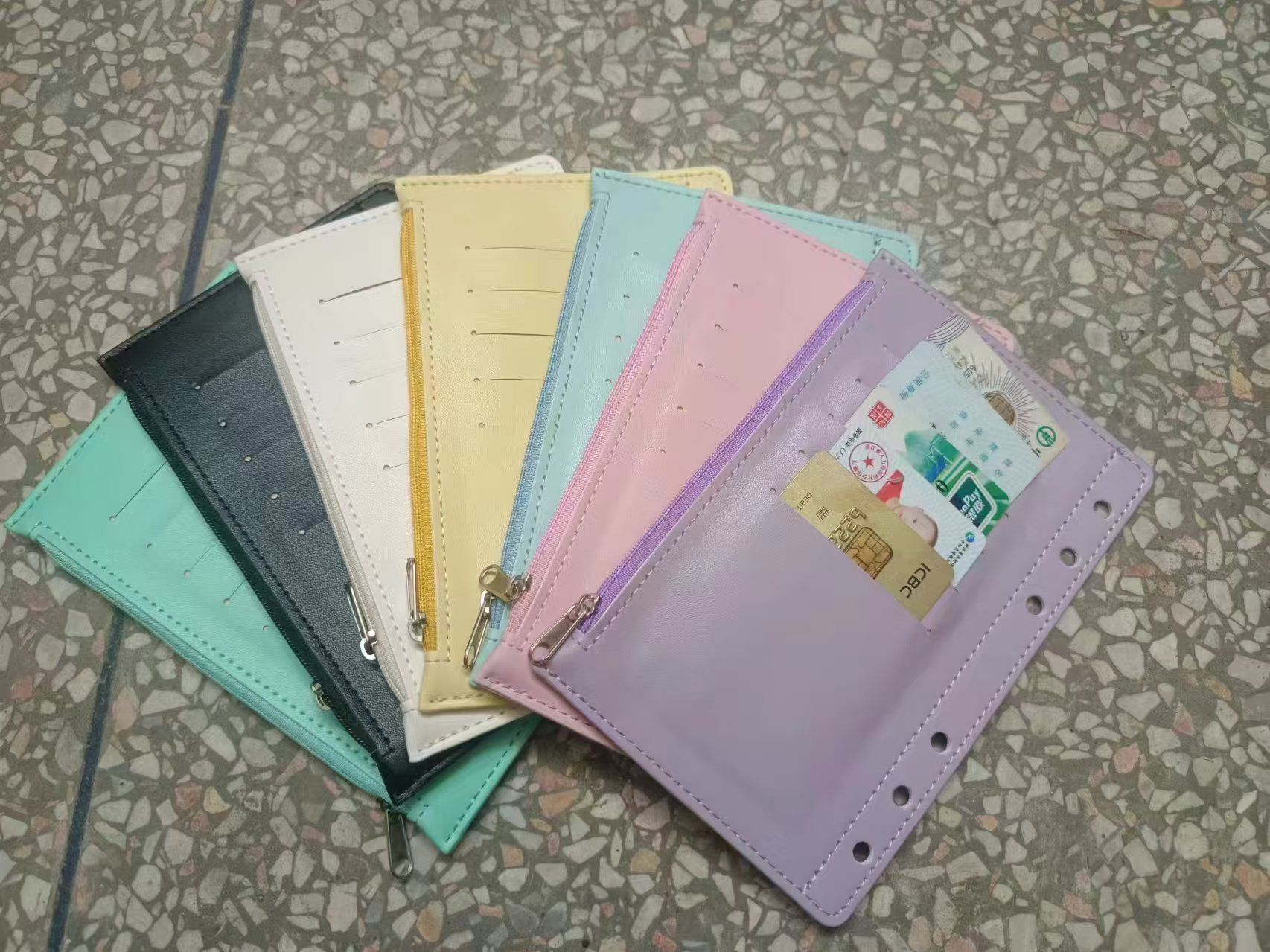 Laptop Accessories Pink - A6 ピンク 6 リングノートブックバインダールーズリーフドキュメントファイリングバッグ DIY ドキュメントバッグバインダーリング