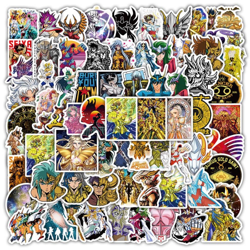 Accessories Laptop - 101 個聖闘士星矢アニメステッカー漫画キャラクター DIY 自己粘着ステッカーラップトップデスク装飾デカール文具装飾