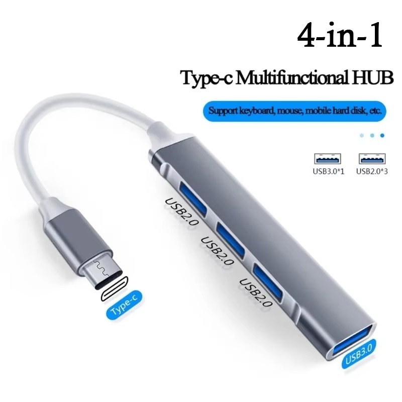 Laptop Accessories Macbook - 4ポートマルチスプリッターUSB 3.0ハブ タイプCハブ タイプCドックアダプター OTG PC、ノートパソコン、Xiaomi、Huawei、Macbook用コンピューターアクセサリー