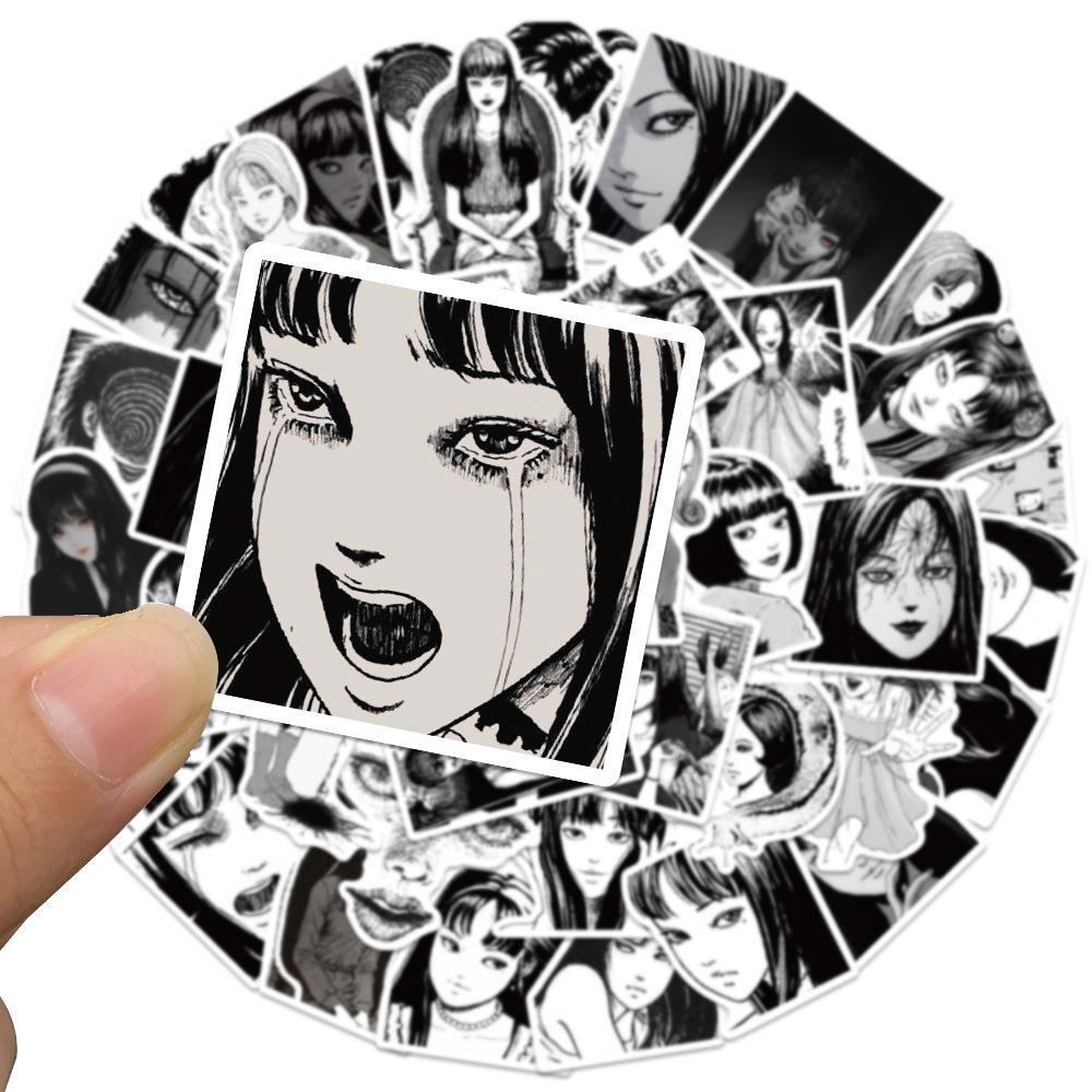 Laptop Accessories Girly - 50枚入り 日本のホラーアニメ 池の少女 ランジ イト グラフィティステッカー