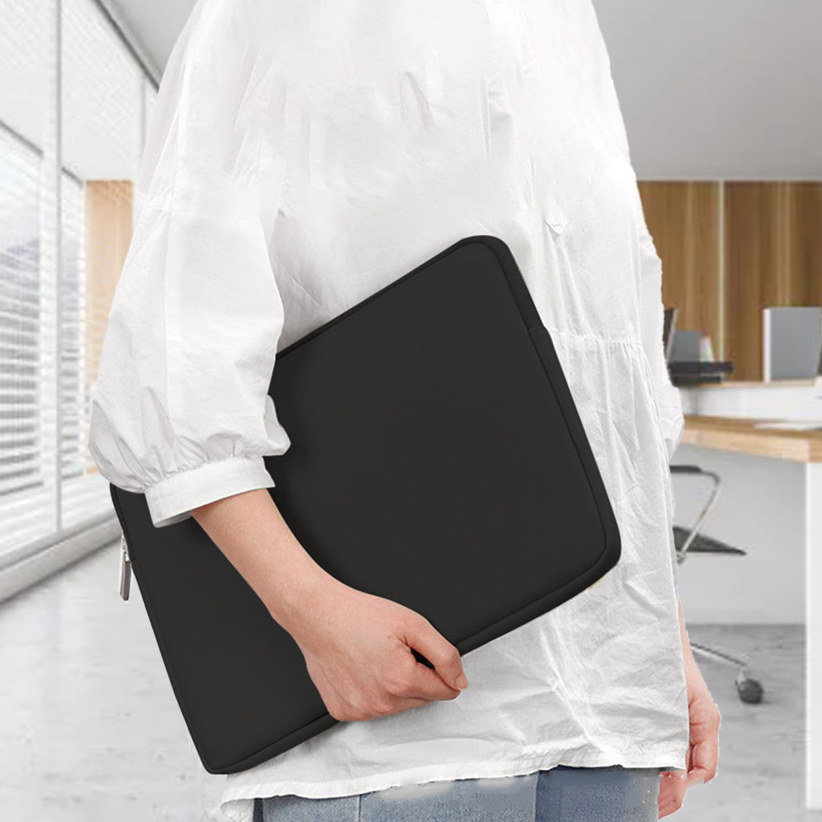 Laptop Sleeve Neoprene - タブレットバッグ ブラック 防水 ネオプレンフォーム ポータブル タブレット