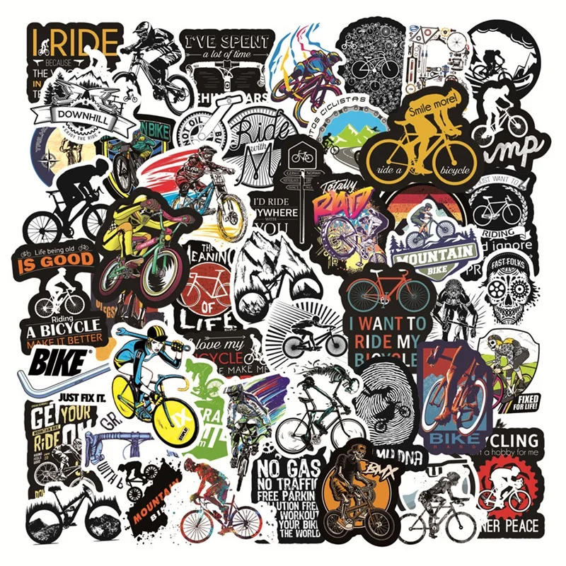 50 個防水マウンテンバイクステッカークール MTB 自転車 - Laptop Accessories Cool のレビューと価格