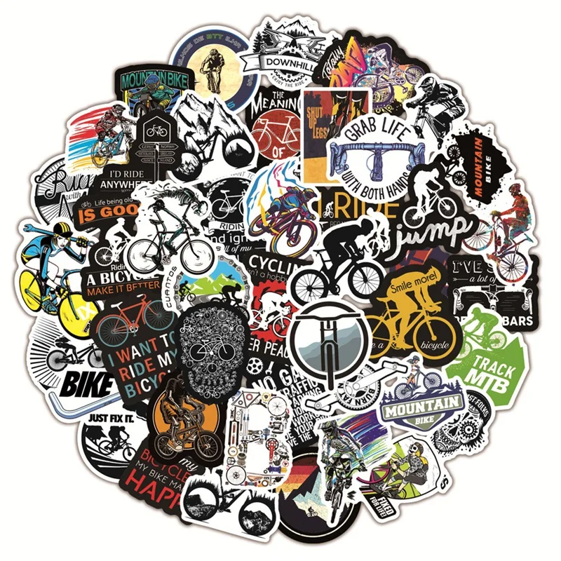 50 個防水マウンテンバイクステッカークール MTB 自転車 - Laptop Accessories Cool のレビューと価格