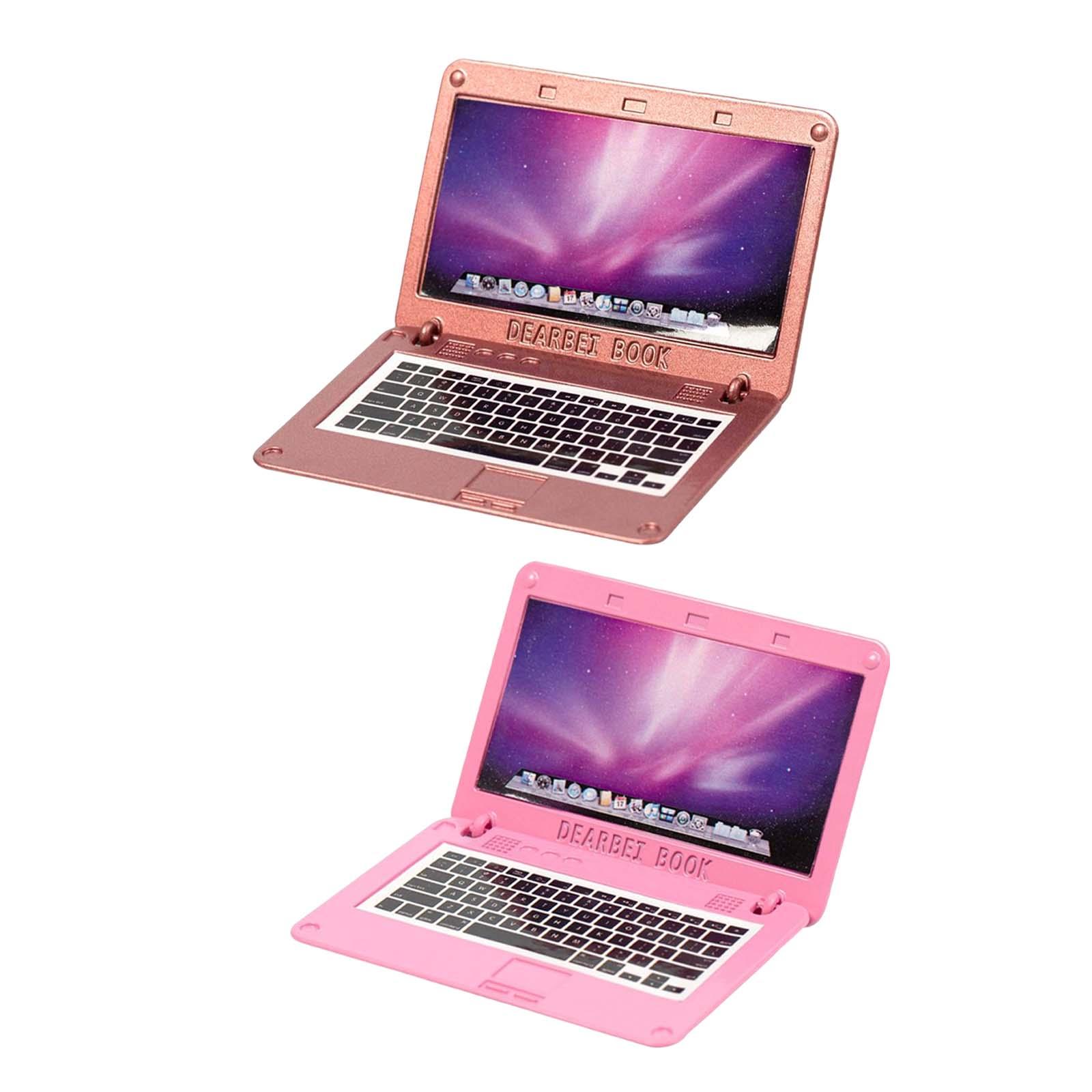 ドールハウス ミニチュア ラップトップ コンピューター おも - Laptop Accessories Pink のレビューと価格