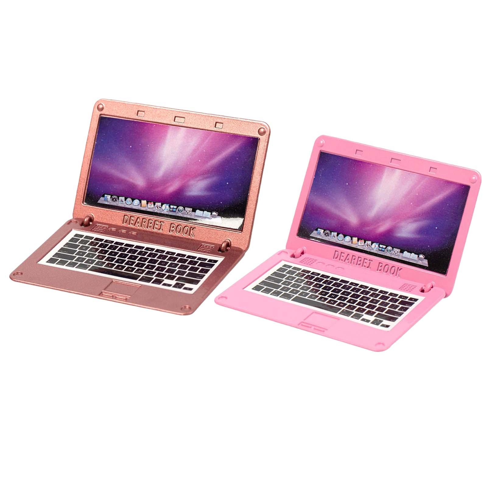 ドールハウス ミニチュア ラップトップ コンピューター おも - Laptop Accessories Pink のレビューと価格