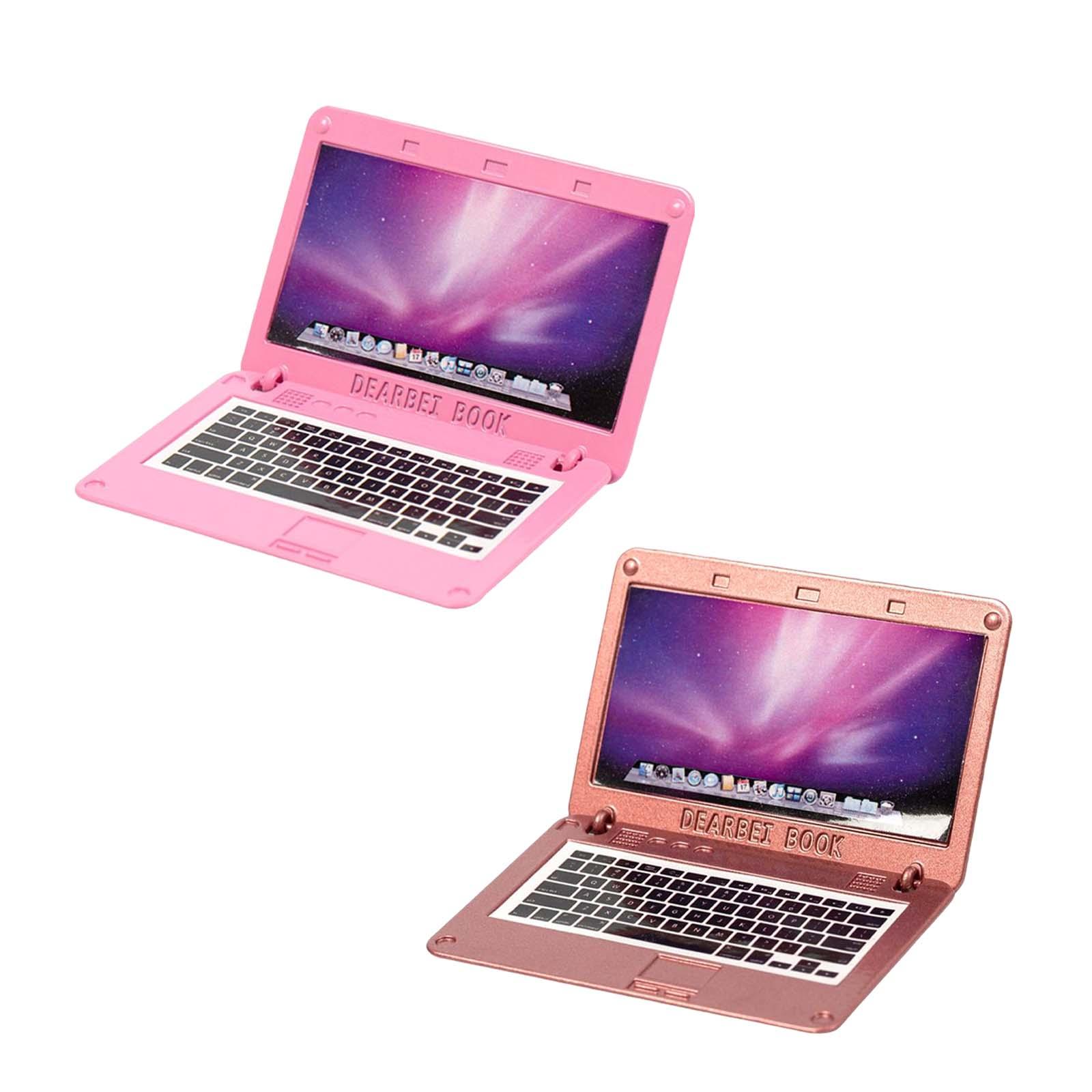 ドールハウス ミニチュア ラップトップ コンピューター おも - Laptop Accessories Pink のレビューと価格
