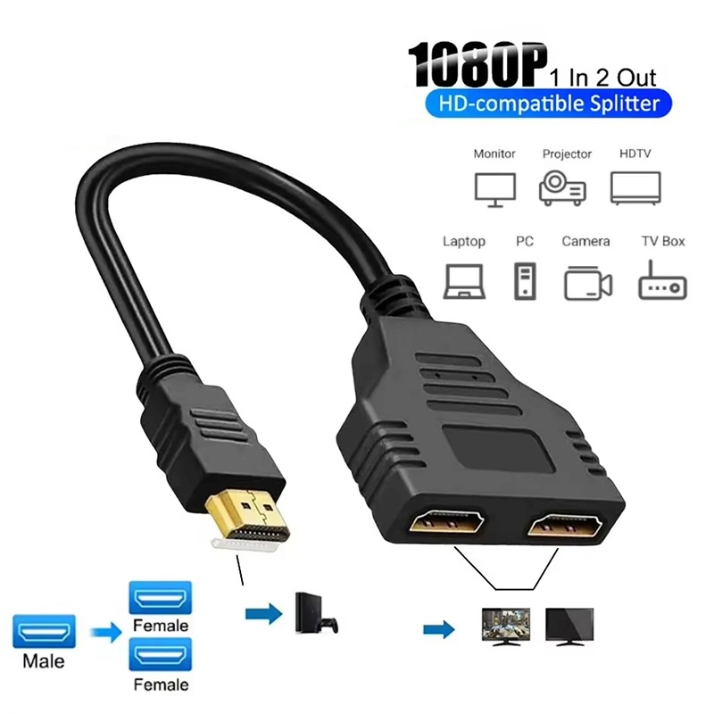 1080P 1 入力 2 出力 HDMI 互換スプリッターケ - Xbox Laptop Accessories のレビューと価格