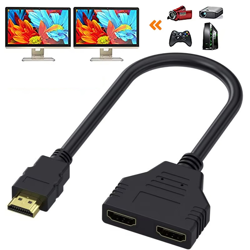 HDMI対応スプリッターアダプターケーブル 1オス-2メス  - Xbox Laptop Accessories のレビューと価格