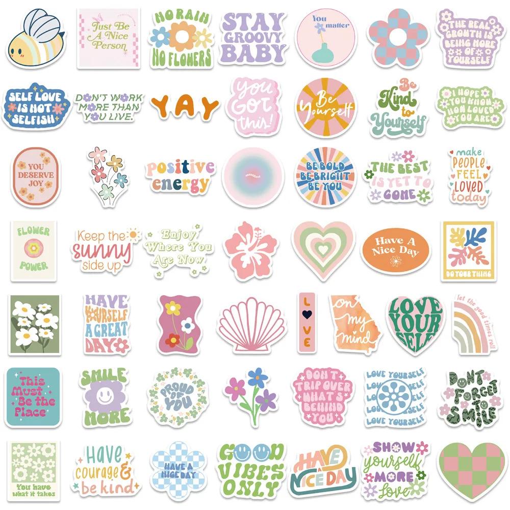 10/50/100 個ピンク感動的な言葉ステッカー落書き V - Laptop Accessories Girly のレビューと価格