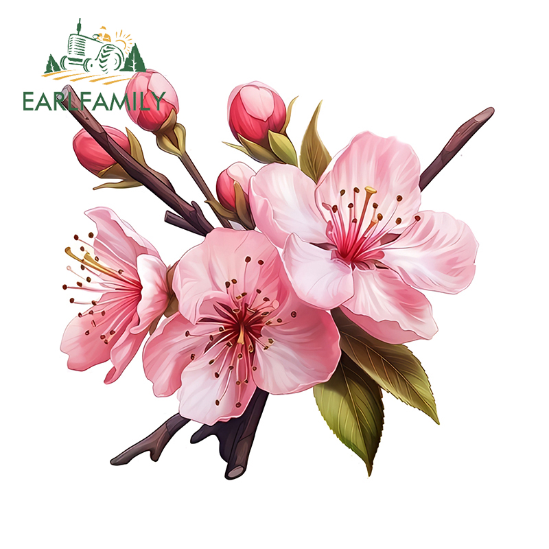 EARLFAMILY ピンク桜 Artstic 車のステッカ - Laptop Accessories Pink のレビューと価格