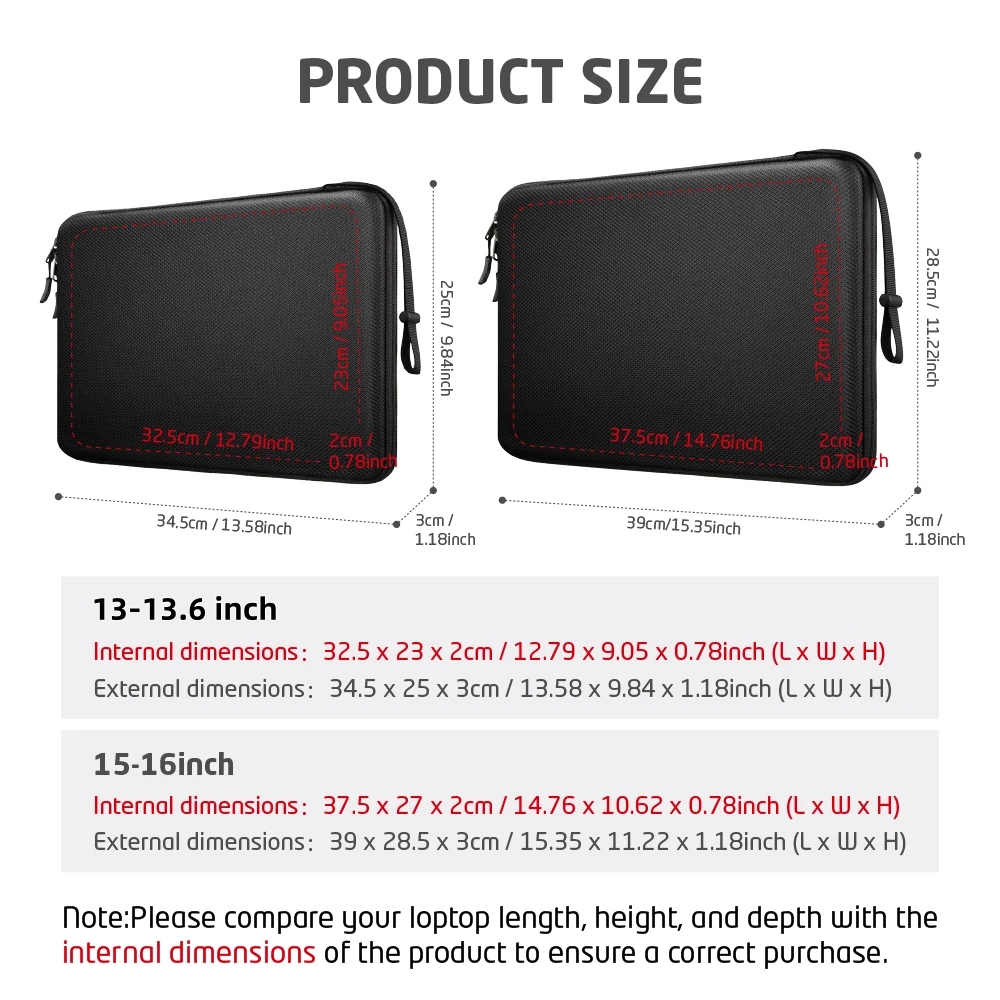 13 13.6 15 16インチ ノートパソコンスリーブケー - Laptop Sleeve Neoprene のレビューと価格