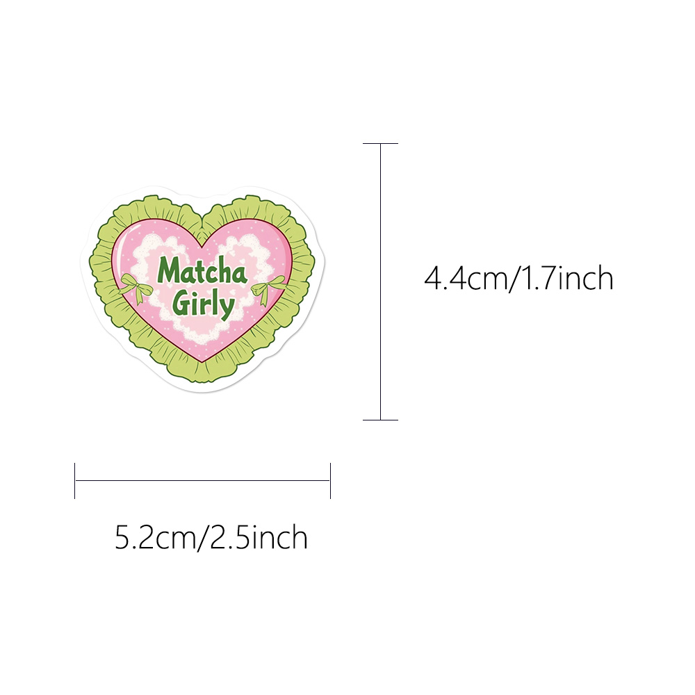 50 個抹茶ガールステッカーファッション個性クリエイティブト - Laptop Accessories Girly のレビューと価格