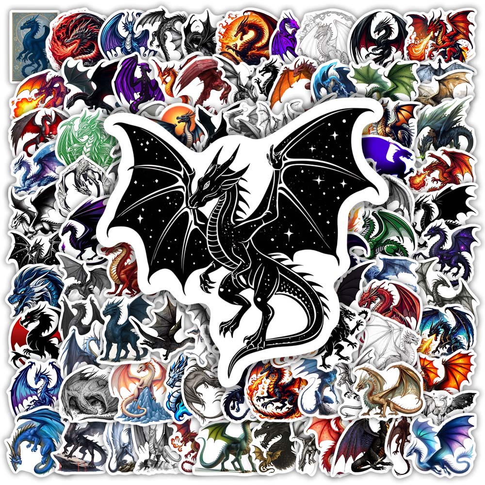 クールなファンタジーマジックドラゴンステッカー防水ビニールデ - Laptop Accessories Cool のレビューと価格