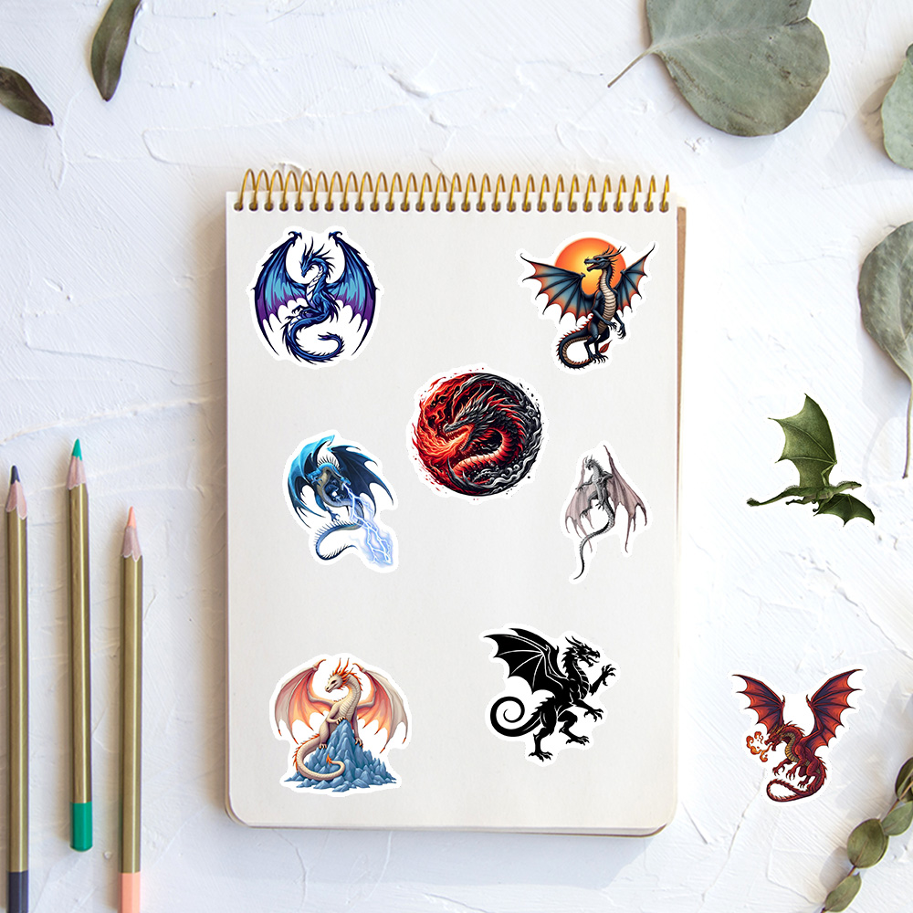 クールなファンタジーマジックドラゴンステッカー防水ビニールデ - Laptop Accessories Cool のレビューと価格
