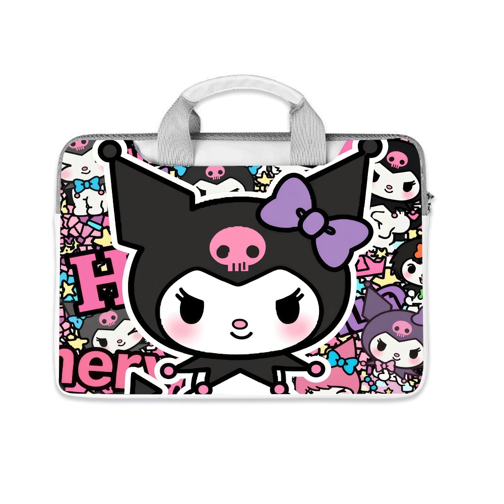 かわいい漫画の動物猫柄ポータブルノートパソコンバッグ、Mac - Laptop Accessories Organizer Bag のレビューと価格