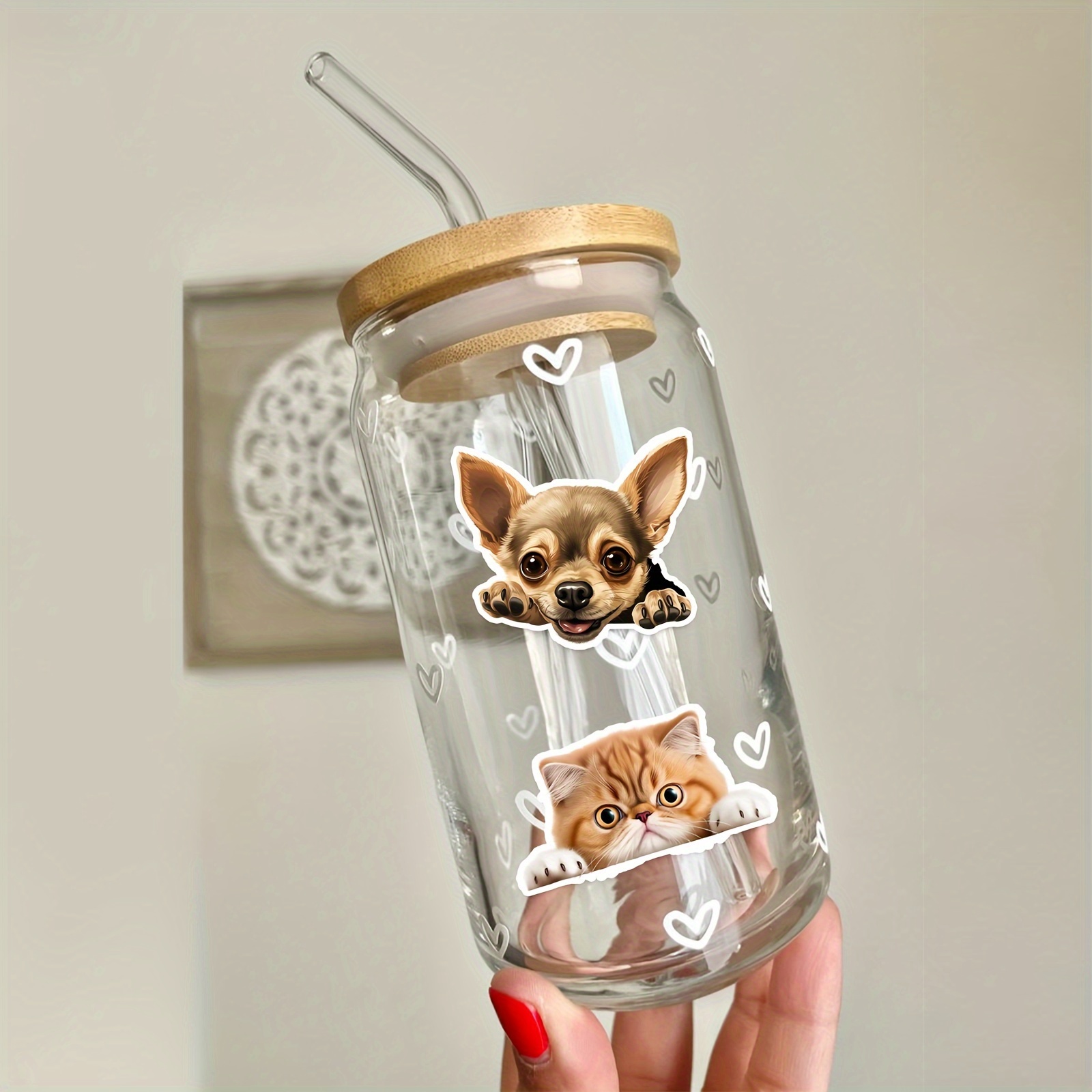 50 ピース/バッグ楽しい猫犬ステッカー、防水、スーツケース - Laptop Accessories Organizer Bag のレビューと価格