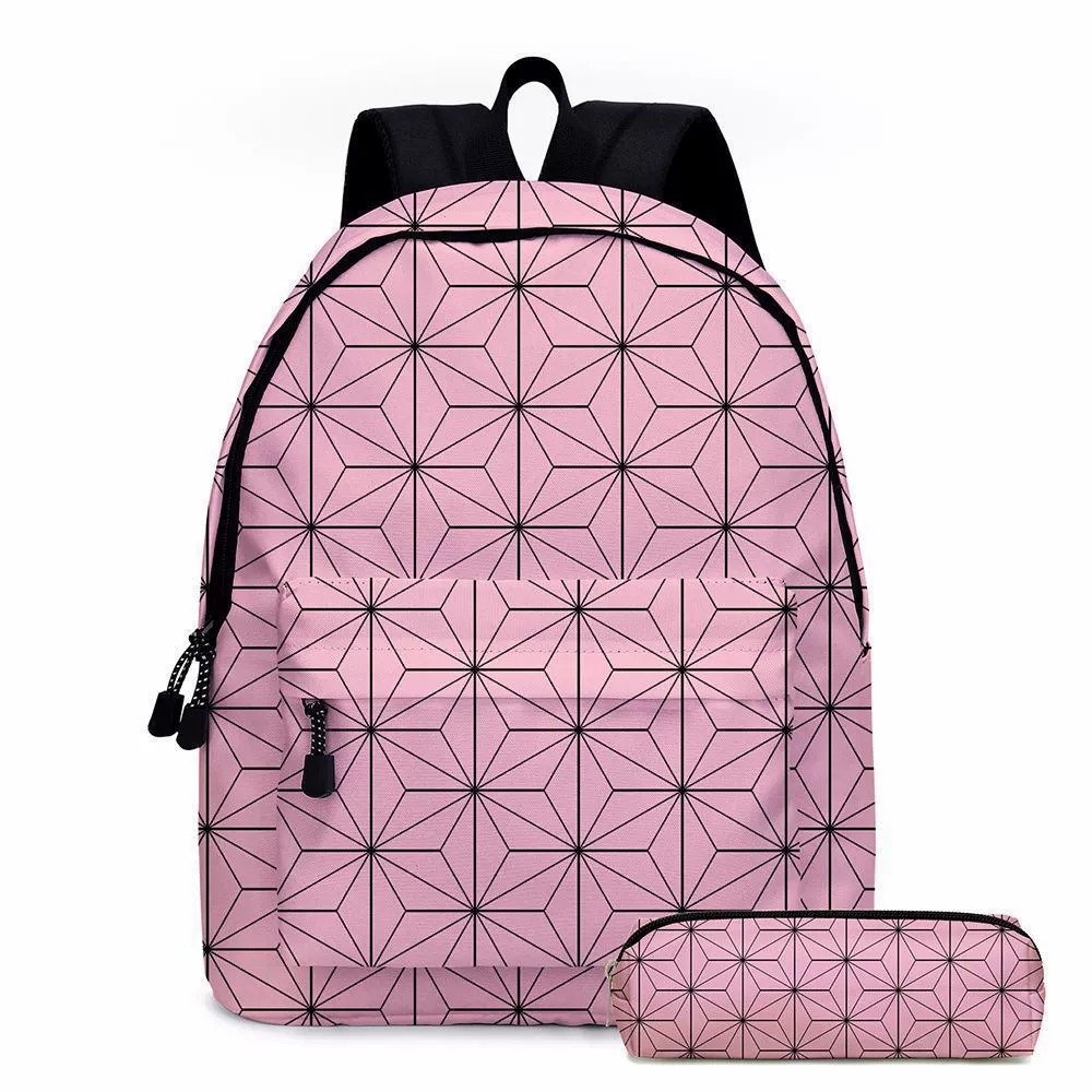 アニメデーモンスレイヤーバックパック鉛筆ケース 2 個セット - Laptop Accessories Organizer Bag のレビューと価格