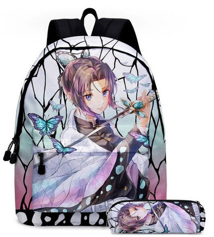 アニメデーモンスレイヤーバックパック鉛筆ケース 2 個セット - Laptop Accessories Organizer Bag のレビューと価格