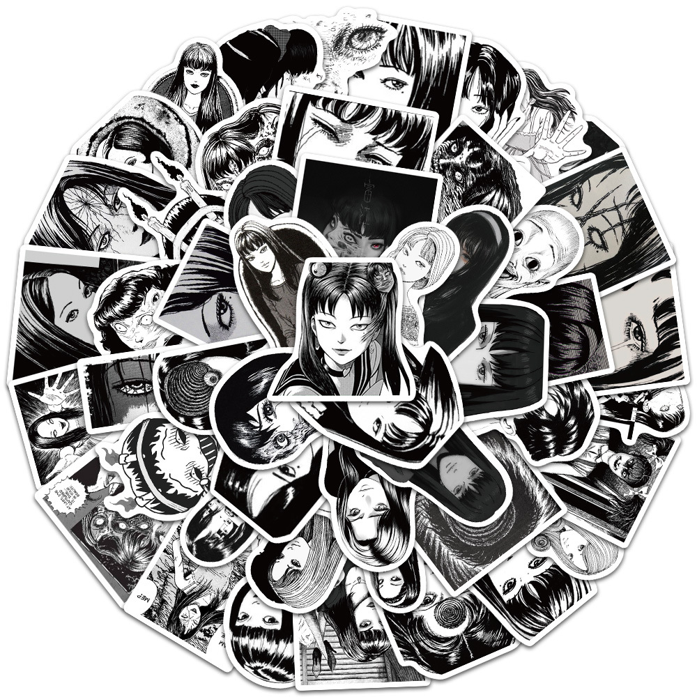 50枚入り 日本のホラーアニメ 池の少女 ランジ イト グラ - Laptop Accessories Girly のレビューと価格
