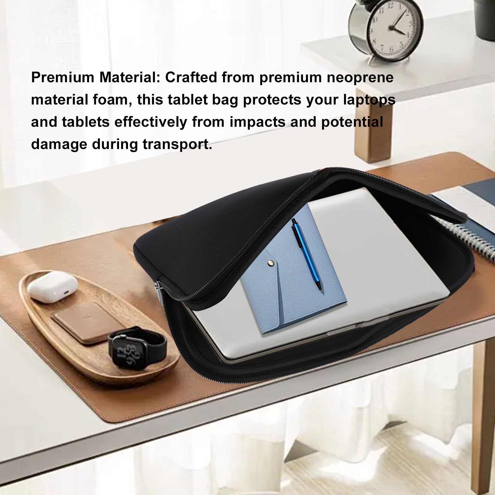 タブレットバッグ ブラック 防水 ネオプレンフォーム ポータ - Laptop Sleeve Neoprene のレビューと価格