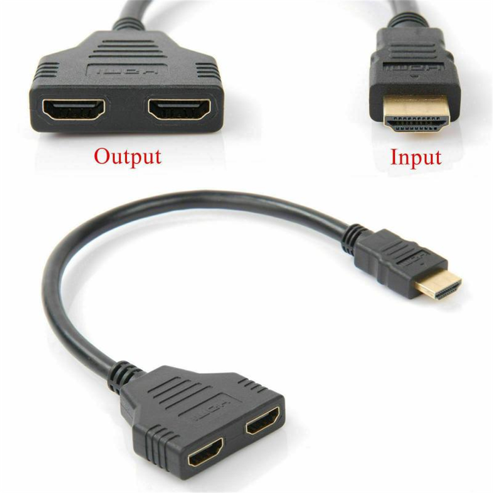 HDMI対応スプリッターアダプターケーブル 1オス-2メス  - Xbox Laptop Accessories のレビューと価格