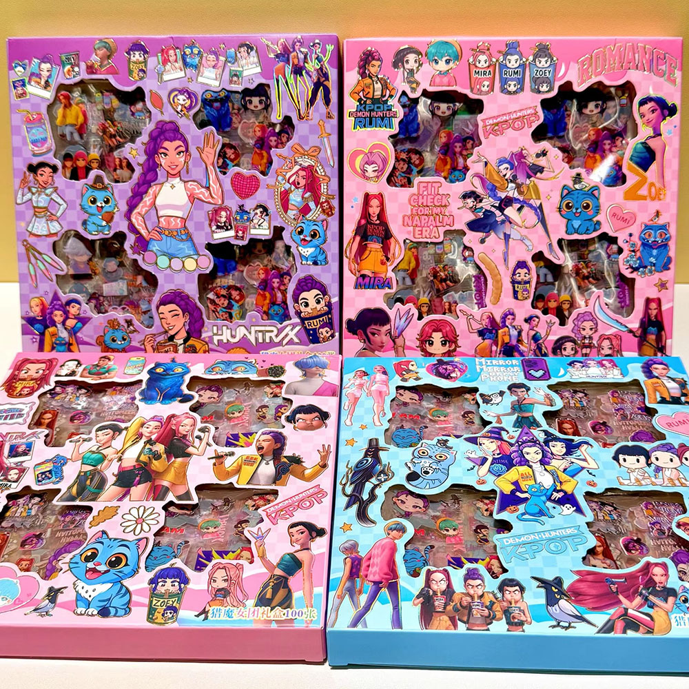 100枚入り、ガールズグループをテーマにしたステッカー。アニ - Laptop Accessories Girly のレビューと価格