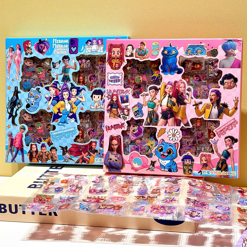 100枚入り、ガールズグループをテーマにしたステッカー。アニ - Laptop Accessories Girly のレビューと価格