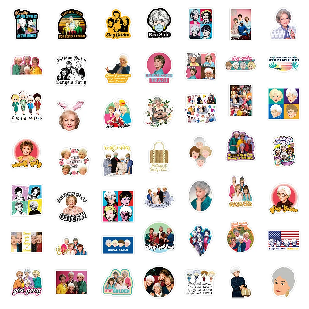 50枚入り テレビ番組「ゴールデン・ガールズ」ステッカー D - Laptop Accessories Girly のレビューと価格