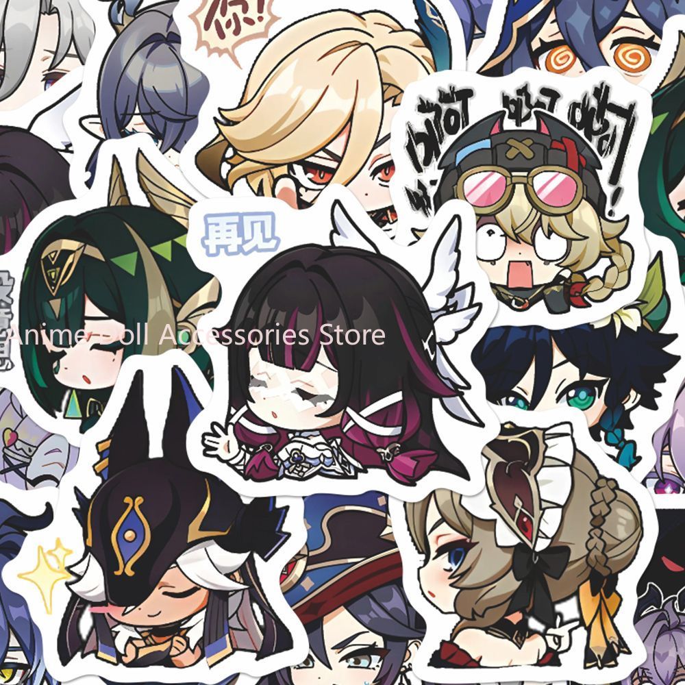 64 個原神インパクトムーンメイデンアニメステッカー漫画落書 - Accessories Laptop のレビューと価格
