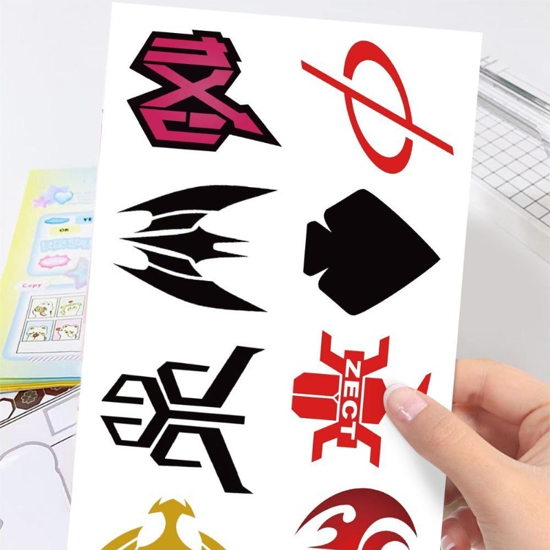 60 枚の仮面ライダーロゴステッカークリエイティブデカール防 - Accessories Laptop のレビューと価格